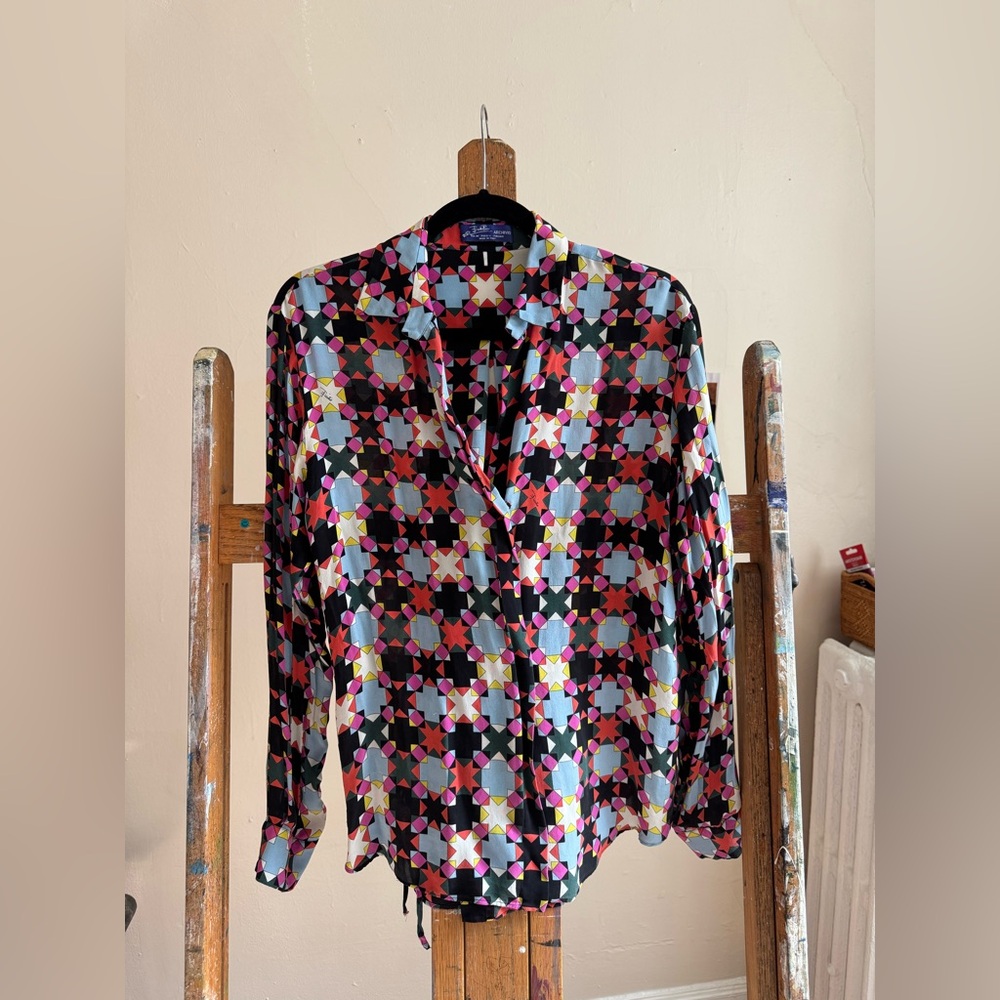 Emilio Pucci Multicolor Geometric Blouse